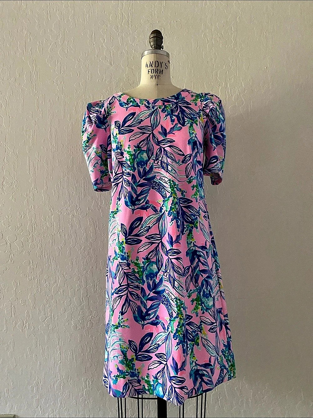 Lilly Pulitzer Floral Dress in Pink & Blue